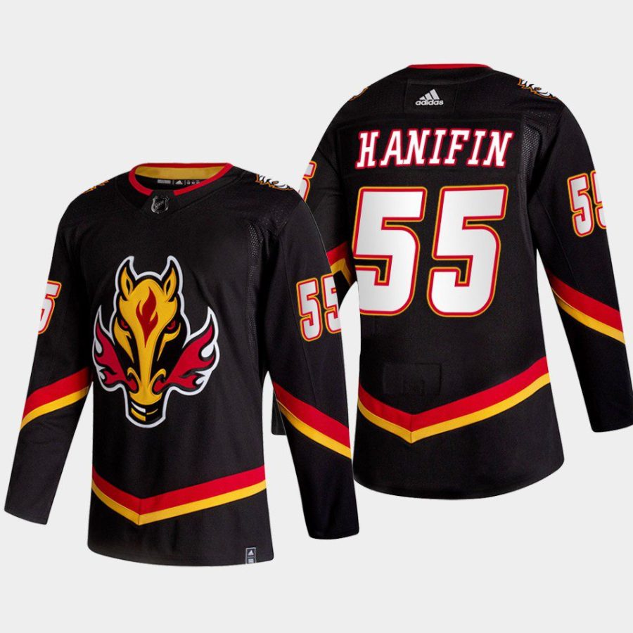 2022 23 noah hanifin flames black alternate authentic jersey