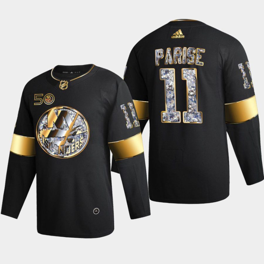 2022 23 zach parise islanders black golden diamond 50th anniversary jersey