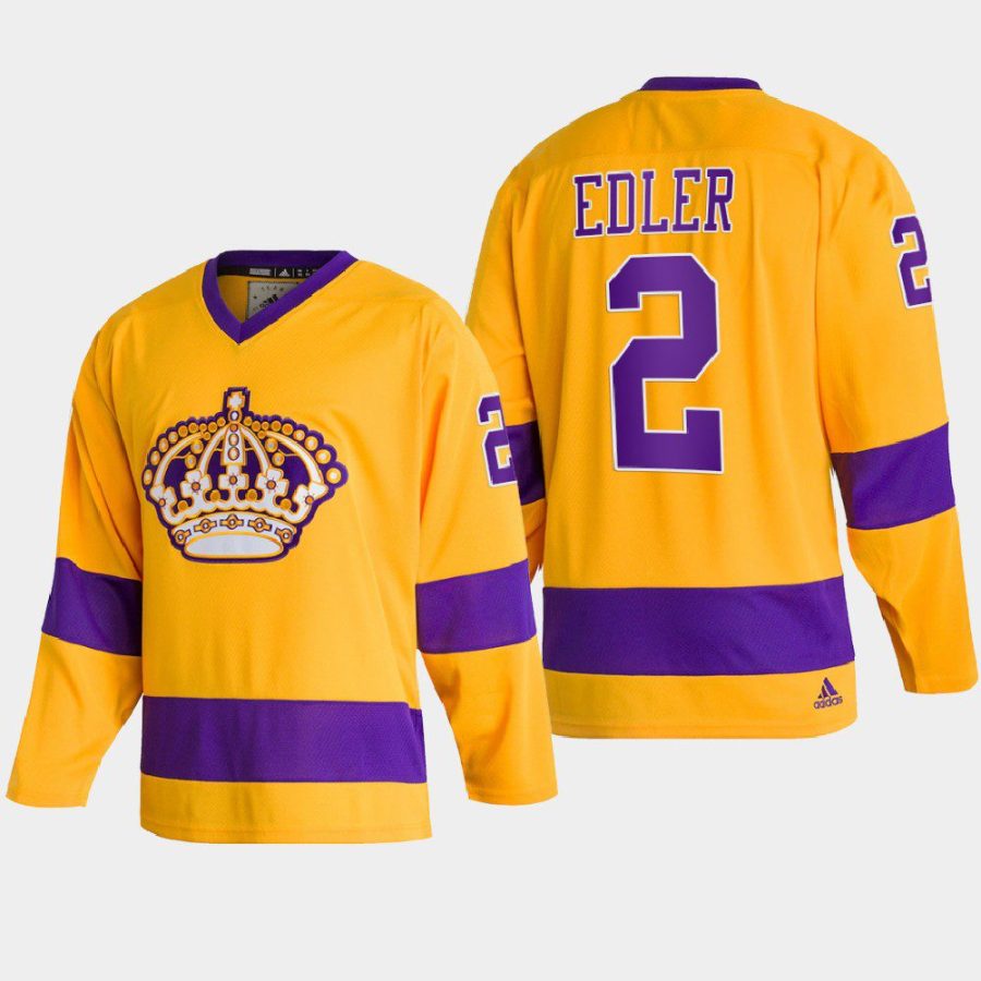 2022 alexander edler kings gold team classics throwback jersey