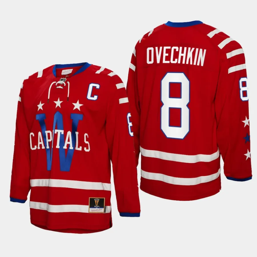 alexander ovechkin capitals red 2015 blue line mitchell ness jersey