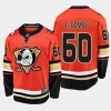 anaheim ducks jackson lacombe home breakaway player jersey orange