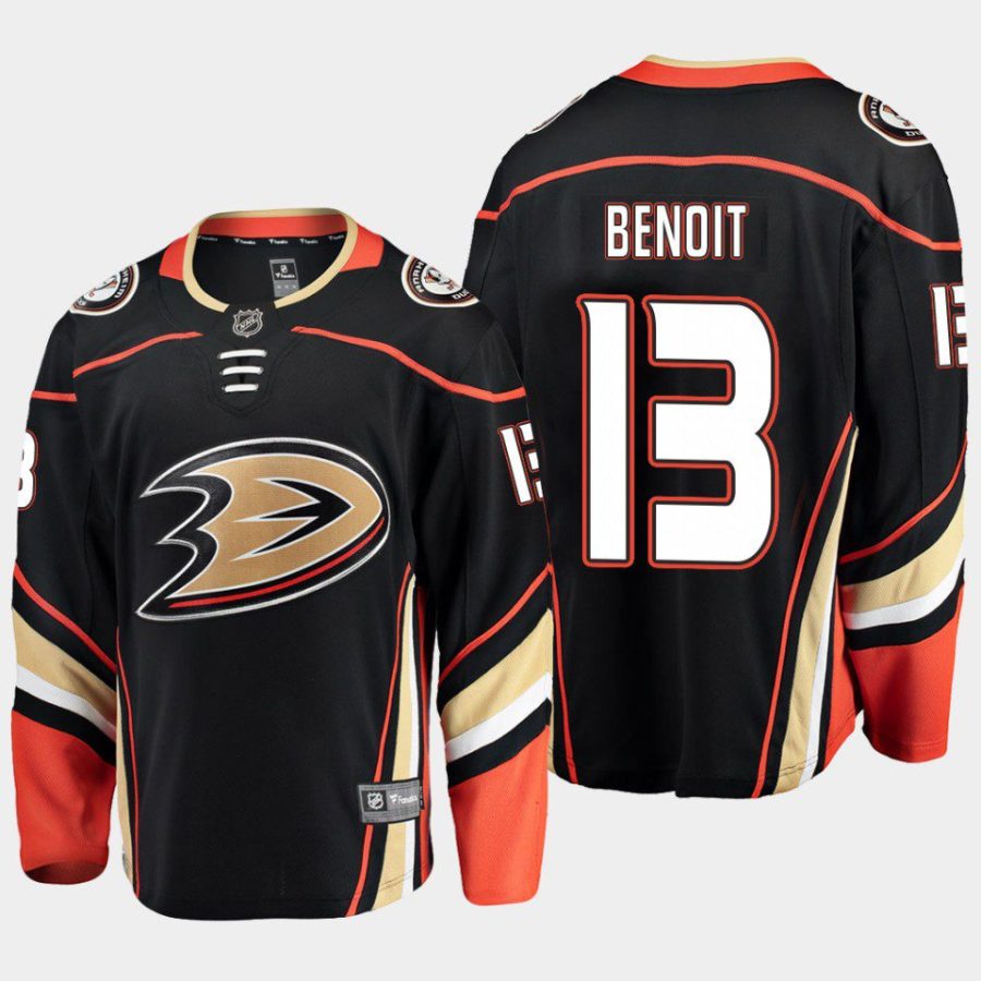 anaheim ducks simon benoit alternate breakaway player jersey black