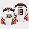 anaheim ducks simon benoit away breakaway player jersey white