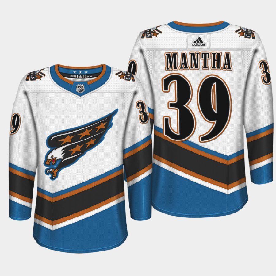 anthony mantha capitals white screaming eagle throwback jersey