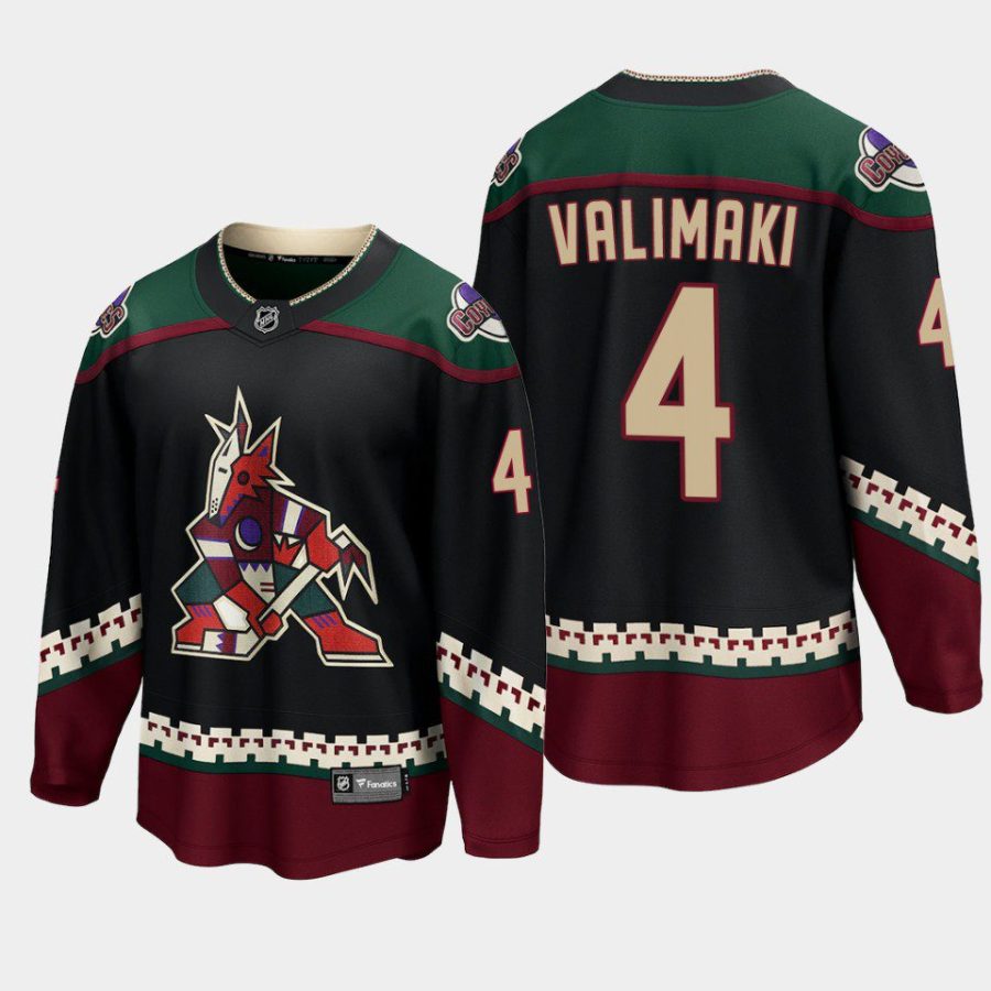 arizona coyotes juuso valimaki home breakaway player jersey black