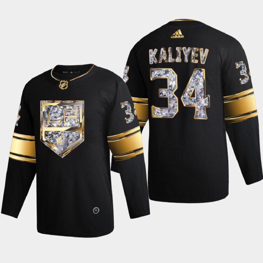 arthur kaliyev la kings black 2022 stanley cup playoffs diamond edition authentic jersey