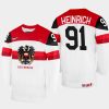 austria hockey dominique heinrich 2022 iihf world championship home jersey white