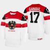 austria hockey manuel ganahl 2022 iihf world championship home jersey white