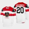 austria hockey nico brunner 2022 iihf world championship home jersey white