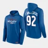 avalanche gabriel landeskog blue authentic pro pullover hoodie