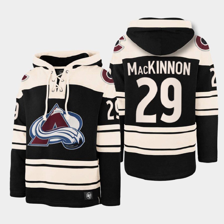 avalanche nathan mackinnon black vintage superior lacer hoodie