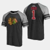 blackhawks black fathers day greatest dad raglan tri blend t shirt