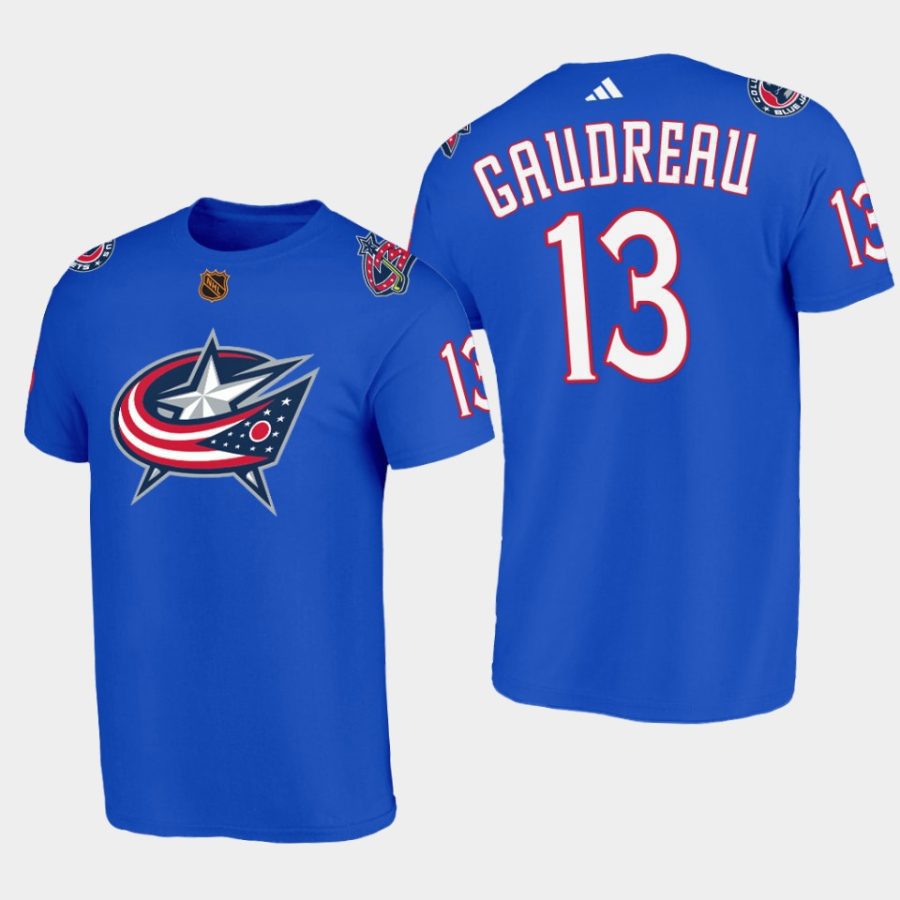 blue jackets johnny gaudreau blue reverse retro 2.0 special edition t shirt