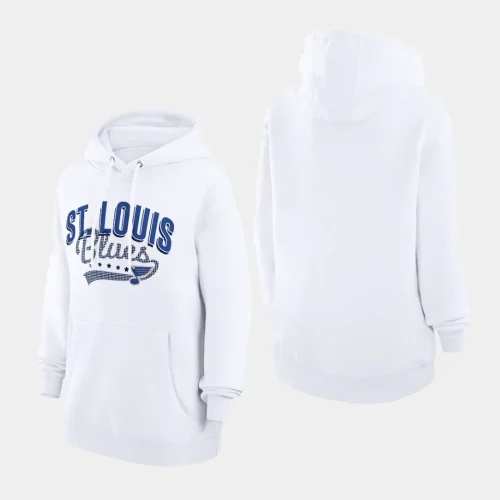 blues women white filigree logo pullover g iii 4her by carl banks hoodie
