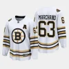 boston bruins brad marchand 100th anniversary 2023 24 premier breakaway player jersey white