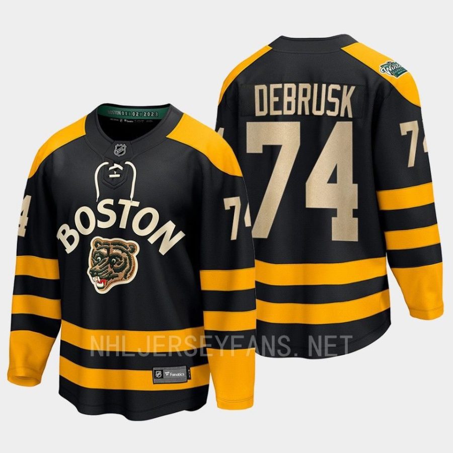 boston bruins jake debrusk 2023 winter classic breakaway jersey black