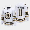 boston bruins trent frederic 100th anniversary 2023 24 premier breakaway player jersey white