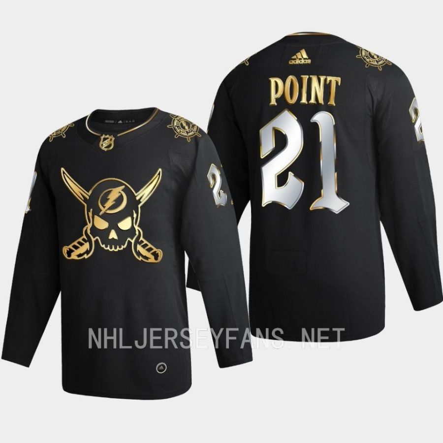 brayden point lightning black gasparilla inspired golden edition jersey