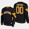 bruins custom black faceoff starter pullover sweatshirt