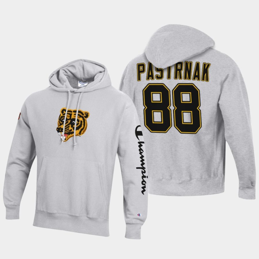 bruins david pastrnak gray champion reverse weave hoodie