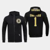 bruins jeremy swayman black classic chenille full zip jacket hoodie