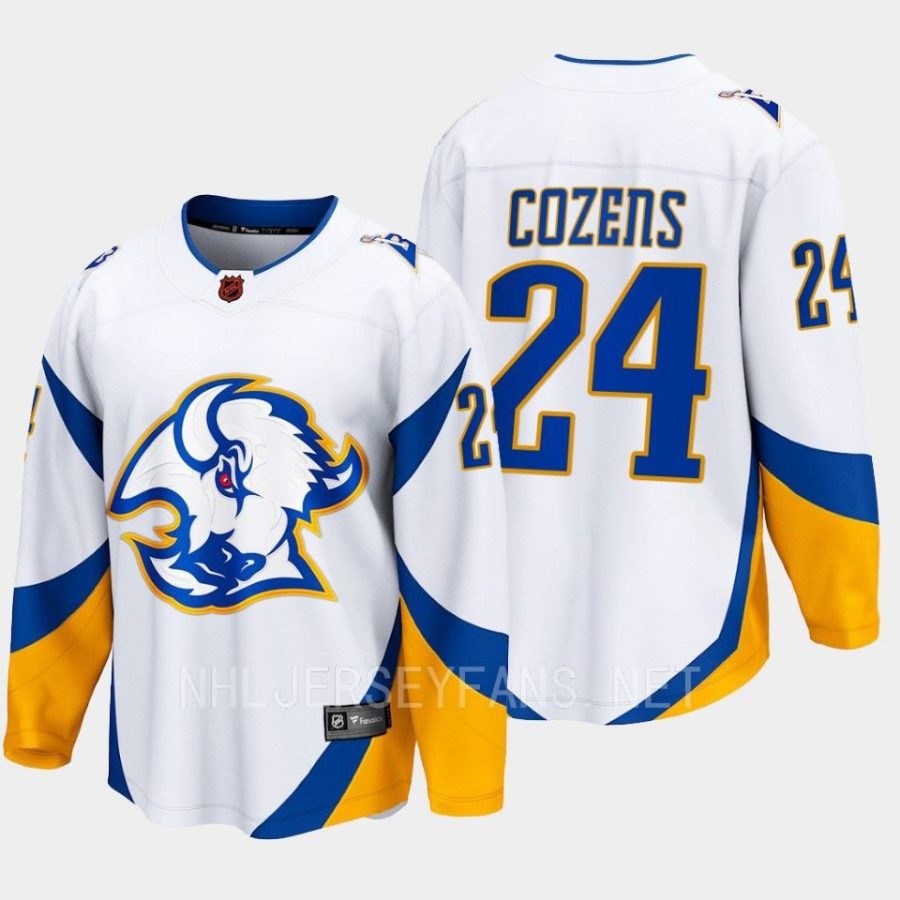 buffalo sabres dylan cozens special edition 2.0 2022 breakaway retro jersey white