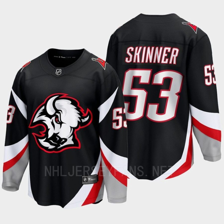 buffalo sabres jeff skinner goathead third 2022 23 premier breakaway player jersey black