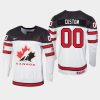 canada custom 2023 iihf world junior championship jersey white