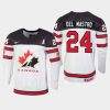 canada ethan del mastro 2023 iihf world junior championship jersey white