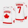 canada hockey brennan othmann 2023 iihf wjc one leaf jersey white