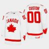 canada hockey custom 2023 iihf wjc one leaf jersey white