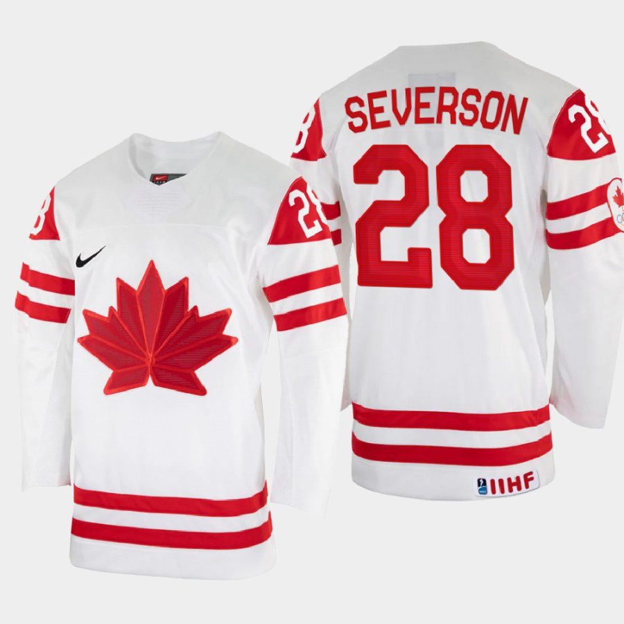 canada hockey damon severson 2022 iihf world championship home jersey white