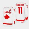 canada hockey dylan guenther 2023 iihf wjc one leaf jersey white