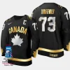 canada hockey tyler toffoli 2023 champions du monde men gold trophy jersey black