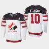 canada logan stankoven 2023 iihf world junior championship jersey white