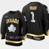 canada thomas milic 20x iihf world junior gold jersey black