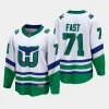 carolina hurricanes jesper fast whalers premier breakaway jersey white