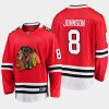 chicago blackhawks jack johnson home breakaway player jersey red