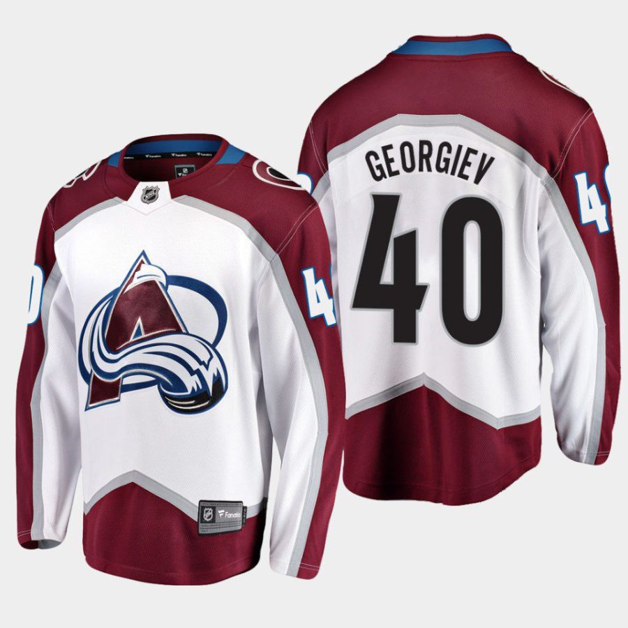 colorado avalanche alexandar georgiev away 2022 trade jersey white