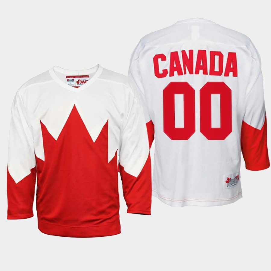 custom canada white summit series throwback jersey