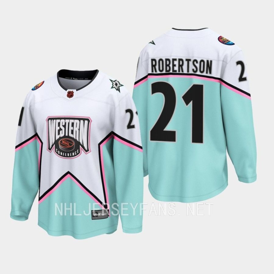 dallas stars jason robertson 2023 nhl all star western conference jersey white