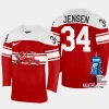 denmark hcokey morten jensen 2023 iihf world championship away jersey red