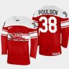 denmark hockey morten poulsen 2022 iihf world championship away jersey red