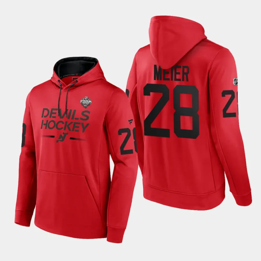 devils timo meier red 2024 nhl stadium series authentic pro hoodie