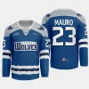 devin mauro sudbury wolves blue futuristic alternate ohl replica jersey