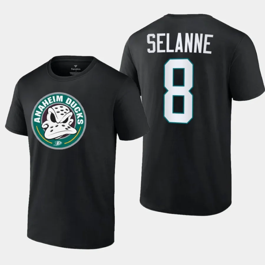 ducks teemu selanne black 3rd ringer 30th season t shirt