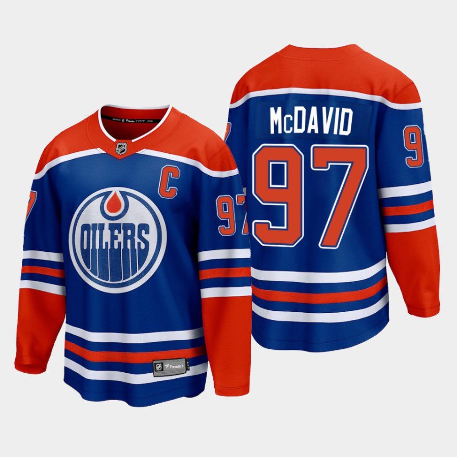 edmonton oilers connor mcdavid home 2022 23 premier breakaway player jersey royal