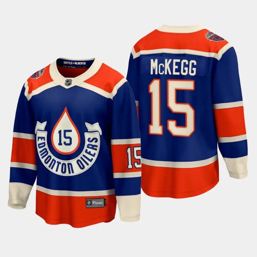 edmonton oilers greg mckegg 2023 nhl heritage classic premier breakaway player jersey royal