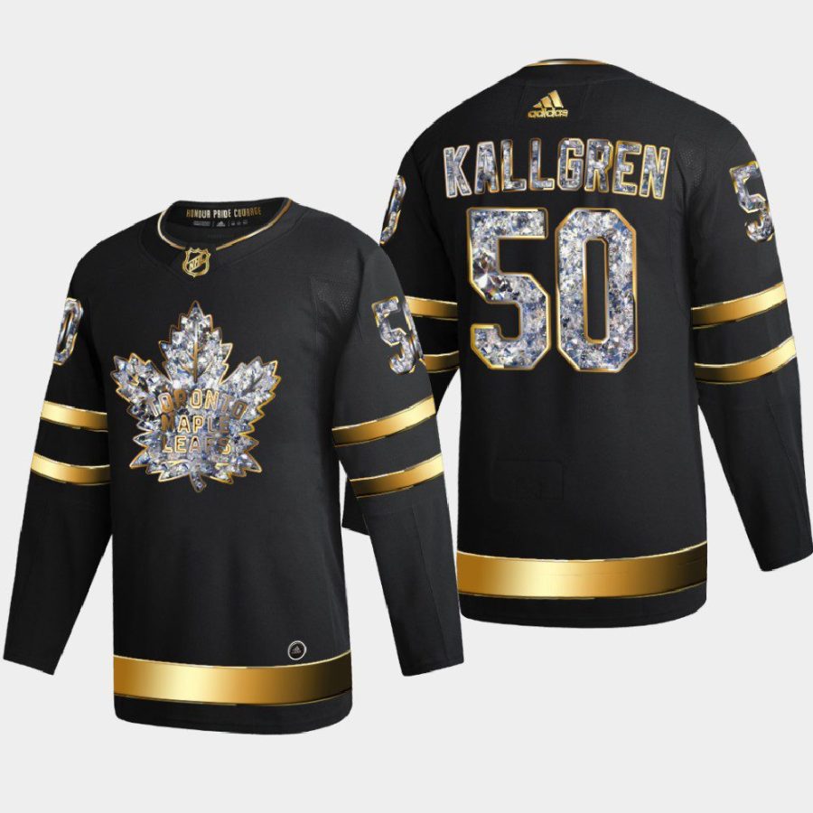 erik kallgren maple leafs black 2022 stanley cup playoffs diamond edition authentic jersey