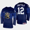 finland hockey marko anttila 2022 iihf world championship away jersey navy